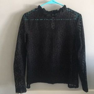 Cute Black Lacy Shirt